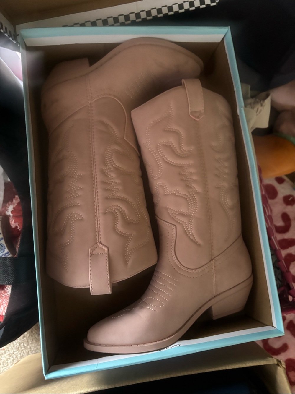 Amazon Women's Mid-Calf Western Boots - Dusty Rose